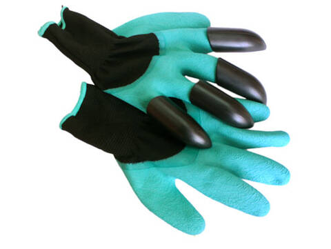 Садові рукавички з кігтями для городу Garden Genie Gloves описание