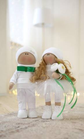 Лялька Тільда Весільна Пара 1 (ручна робота) 37 см цена