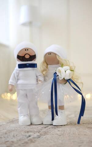 Лялька Тільда Весільна Пара 2 (ручна робота) 37 см дешево