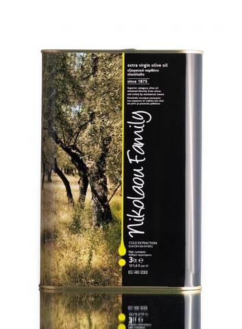 Справжня оливкова олія Extra Virgin Nikolaou Family перший холодний віджим 3 л стоимость