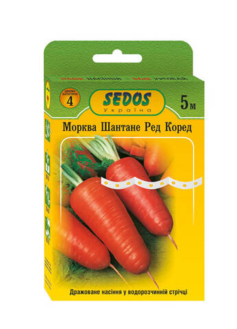 Семена моркови Шантане Ред Коред 5м (Семена на ленте) фото