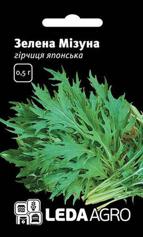 Насіння Зеленої Японської Капусти Мізуна 0.5 г (Леда Агро) описание