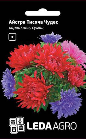 Семена Астры Карликовой - Смесь Тысяча Чудес 0.2г (Леда Агро) описание