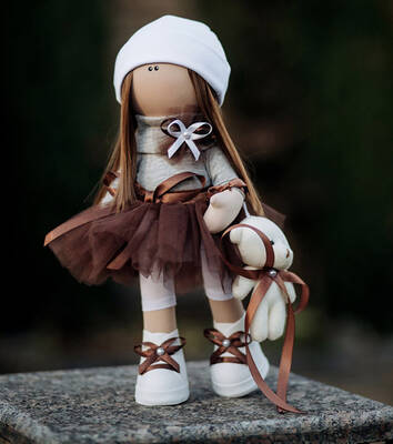 Кукла Тильда Натали (текстильная) 37см мудрый-дачник