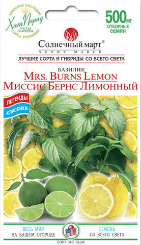 Насіння базиліку Місіс Бернс (Сонячний березень) 0,05 г в интернет-магазине