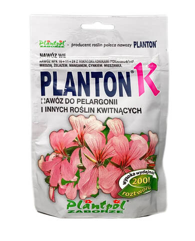 Удобрение для пеларгоний PLANTON (Плантон) «K» 0.2 кг описание
