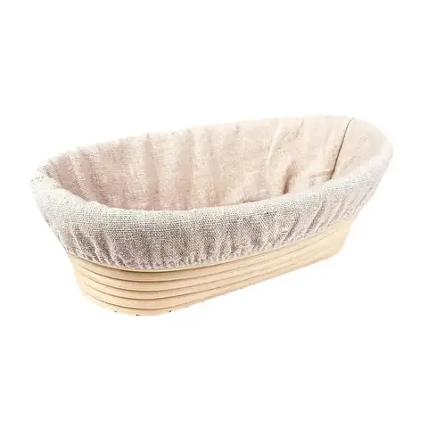 Кошик ротанговий для вистоювання хліба овальний з чохлом 0.4 кг (Словенія) дешево