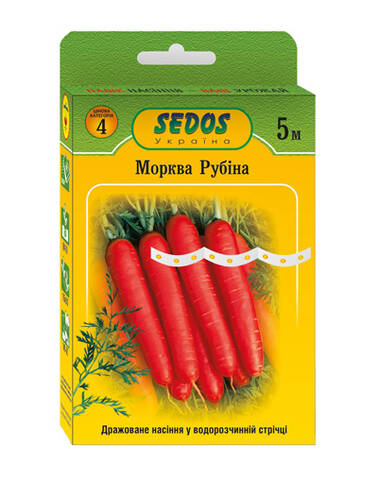 Семена моркови Рубина 5м (Семена на ленте) дешево